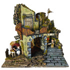 Casa per Presepe 50x40x50 cm (19,68x15,74x19,68 Inch) illuminata con 2 movimenti