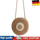 Messenger Bag Circle Casual Handbags Summer Beach Round Handmade Rattan Women