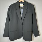 Abercrombie & Fitch Premium Crepe Blazer Size XL Womens Black