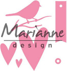 Marianne Design Collectables Fustelle Carta Da Regalo Cuore Uccello Di Karin, Me