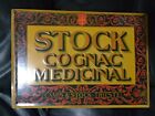 INSEGNA- TABELLA- METALLO " STOCK COGNAC MEDICINAL"