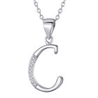 Collana Lettera Dell Alfabeto 925 Argento Catena Accessori IN