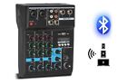 Mixer Consolle Professionale a 4 Canali Controller Audio USB Karaoke Feste e Dj