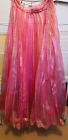 Skirt in iridescent peach/pink belly dance