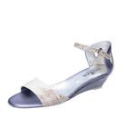 Scarpe donna HOGAN 36,5 EU sandali bianco pelle viola pelle lucida BK662-36,5