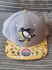 Pittsburgh Penguins Vintage Zephyr NHL Snap Back Cap Grey/Yellow Size Med/Large