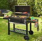 XXL Smoker Barbecue Outdoor Charcoal Portable Grill BBQ with Cover Wheels Table