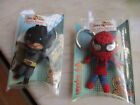 voodoo dolls spiderman & batman keyrings