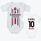 Body Personalizzato Milan Calcio Nome e Numero idea regalo bimbo neonato