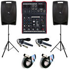 Proel Kit Karaoke Famiglia 2 V8PLUS Casse+MQ6FX Mixer+2Mic DM800+2Stativi+2Cavi