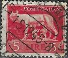 Italien 1944 Mi-680Z Romulus und Remus mit der Wölfin Briefmarke 5Lire (XD5904)