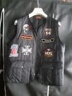 Gilet L ORIGINALE - smanicato moto custom biker Harley nylon trapuntato