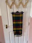 CLANS OF SCOTLAND Yellow Green Check 100% Pure New Wool Scarf