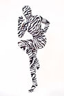 Lycra Ganzanzug Catsuit mit abnehmbarer Haube zebra