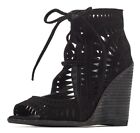 JEFFREY CAMPBELL  RODILLO HI JC 1773 CAMOSCIO NERO FORATO ZEPPA  ORIGINALI