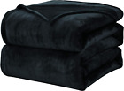 Coperta Plaid Divano Pile Di Flanella 260Gsm - 130X150 Cm, Nero - Coperta Letto