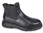 VALLEVERDE V49800 POLACCHINE STIVALETTO SCARPE UOMO CERNIERA ZIP PELLE NERO