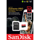 Memoria SanDisk Extreme Pro micro SDHC 32GB Scheda di Memoria con Adattatore SD