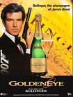 Original POSTER James Bond 007 BOLLINGER Goldeneye 1995