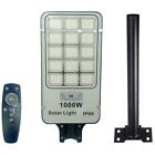 LAMPIONE STRADALE FARO A LED 1000W PANNELLO SOLARE TELECOMANDO CREPUSCOLARE PALO