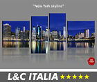 New York Skyline - 4 QUADRI MODERNI XXL ARREDO DESIGN STAMPE BILDER CITY POSTER