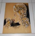 Disegno ACCONCIATURA Drawing vintage Hairstyles COQUEREL Makeup look Figurino 1