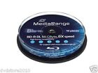 50 MediaRange BD-R DL 50GB 6x Blu Ray MR507 Cake box da 10 pezzi Vuoti Originali