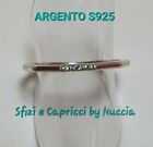 Anello ARGENTO S925 ALE linea sfaccettata con zirconi ring fedina fascetta