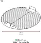 7432 Kugelgrill Grillrost Rund 45cm für Weber 47 cm Holzkohlegrill, One-Touch