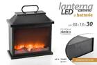 LANTERNA CAMINO A LED STRUTTURA IN PLASTICA 30*13*30 CM A BATTERIA ACA-791055