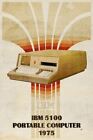 IBM 5100 Computer Retro Metal Tin Sign Poster Plaque Garage Wall Decor A4