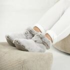 Aroma Home Microwavable Slipper Boots: Grey Faux Fur