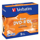 VERBATIM 43631 DVD-R 8cm Dual Layer Matt Silver 5 Pack Jewel Case