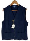 BD BaggieS Gilet con tasche in tessuto tinta unita BLU