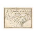 Stampa su Tela su Carta Poster o Quadro Sproul Dan Texas historical map