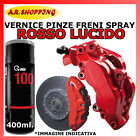 VERNICE SPRAY PER PINZE FRENI ROSSO LUCIDO ALTA TEMPERATURA AUTO MOTO