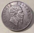 VITTORIO EMANUELE II 5 LIRE 1878  PERIZIATA