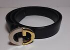 Cintura Vintage Firmata GUCCI Botiques Italy Originale Pelle Nera Tg 80