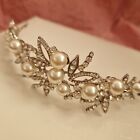 Cerchietto Tiara con strass e perle da sposa- acconciatura accessorio sposa