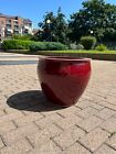 Grande Vaso chacepot cinese/giapponese antico in porcellana - rosso - 47x42cm