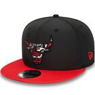 New Era Mens Chicago Bulls NBA Infill 9FIFTY Snapback Baseball Cap Hat - Black