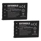 2x Batteria per Easypix W510 fotocamera subacquea 700mAh