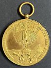 MEDAGLIA CRISTO REDENTORE 1901 IN BRONZO DORATO