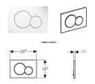 PLACCA GEBERIT SIGMA 01 2 PULSANTI PER CASSETTA INCASSO