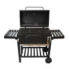 XXL BBQ Smoker Grill Charcoal Barbecue Portable Trolley Outdoor Garden + Cover