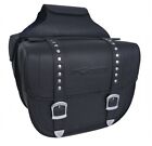 Coppia Borse Laterali Saddle bag Bisacce Rigide Moto Chopper Custom Nero