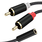 Cavo Audio RCA Jack 3,5Mm, Adattatore Jack RCA Da 3,5 Mm Femmina a RCA Maschio p