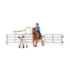 SCHLEICH Team roping con cowgirl