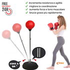 PUNCHING BALL SACCO BOXE DA TERRA 150CM REGOLABILE IN ALTEZZA PALLA DI VELOCITA’