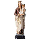 Statua Madonna del Carmine 34 cm vetro resina dipinta